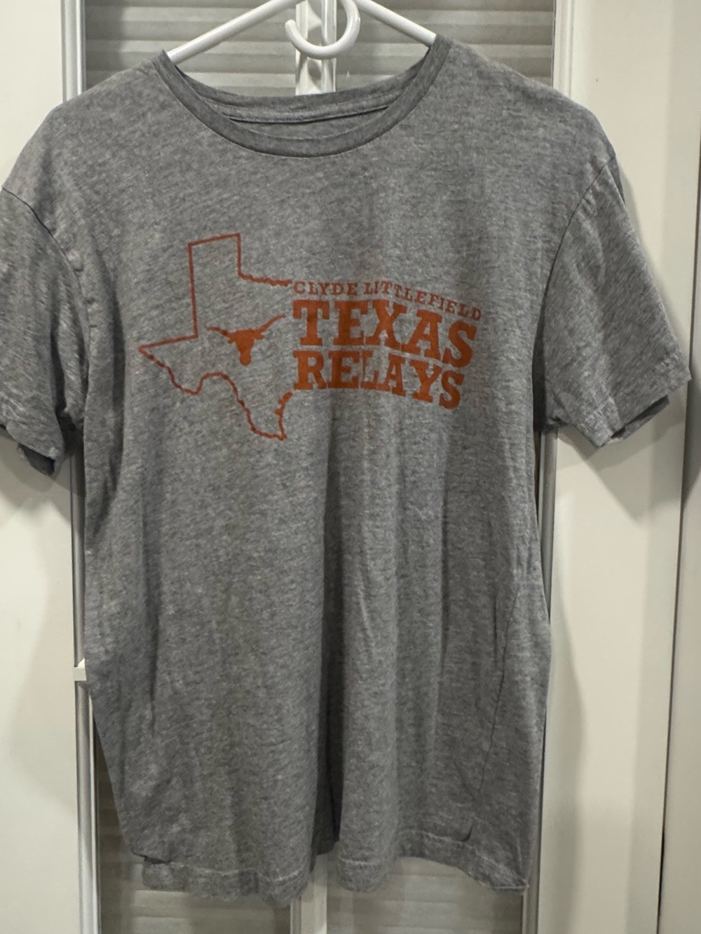 Uniqlo Grey T-Shirt with Orange Texas Relays Graphic